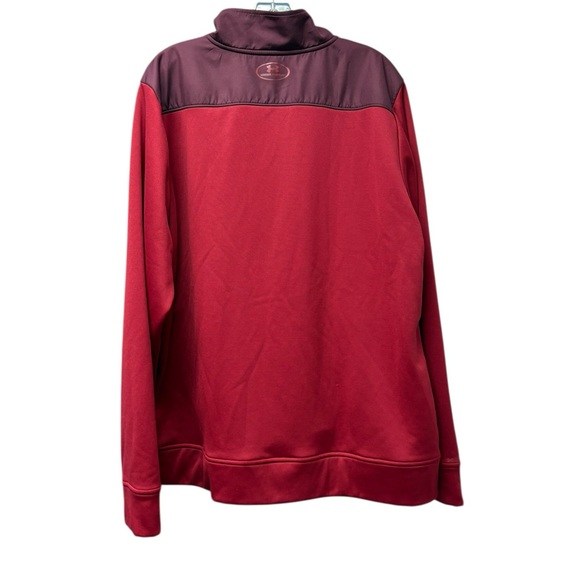 Under Armour Full Zip Red Cold Gear Jacket Size XLT - Picture 2 of 8